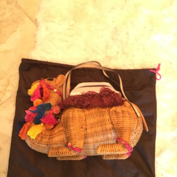 kate spade wicker camel